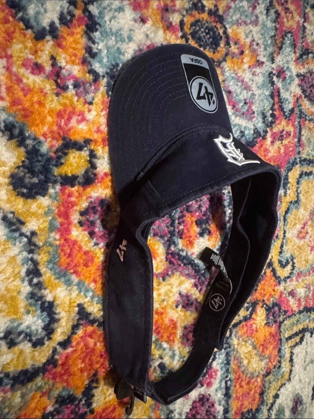 ’47 Navy Detroit Tigers Visor with White D Logo